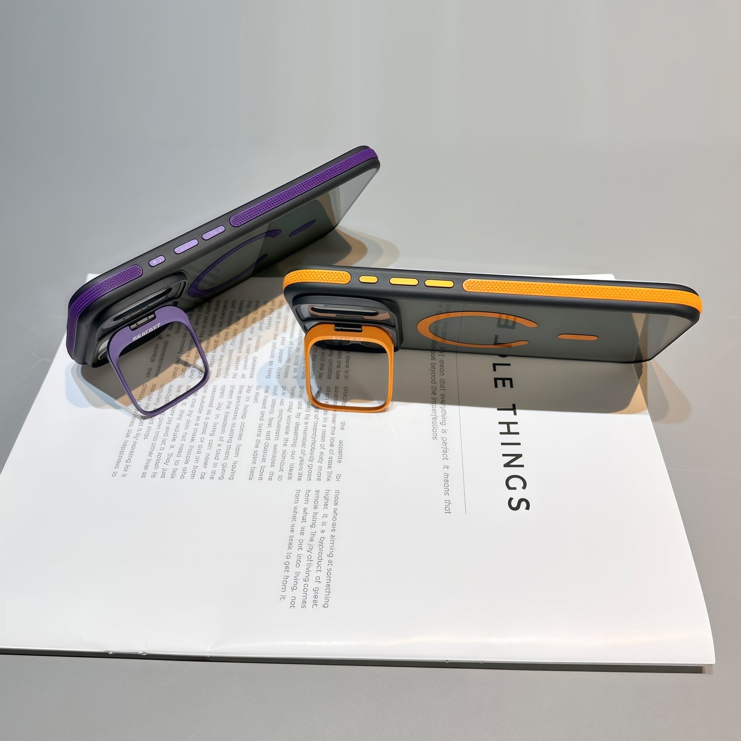 Skin-feel lens holder magnetic case for iPhone 17 ProMax