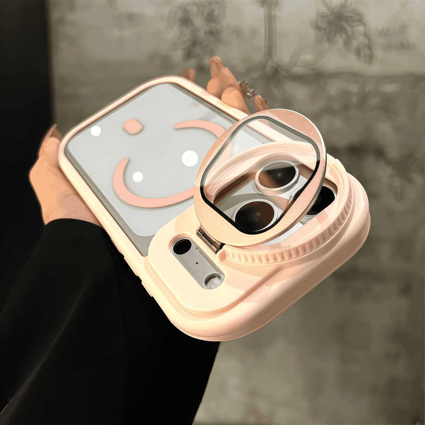 iPhone 17 ProMax Transparent Magnetic Flip Phone Case with Lens Holder